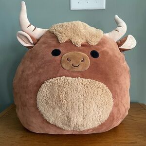 Squishmallows Marshal The Highland Cow 16 Inch Soft Large Brown